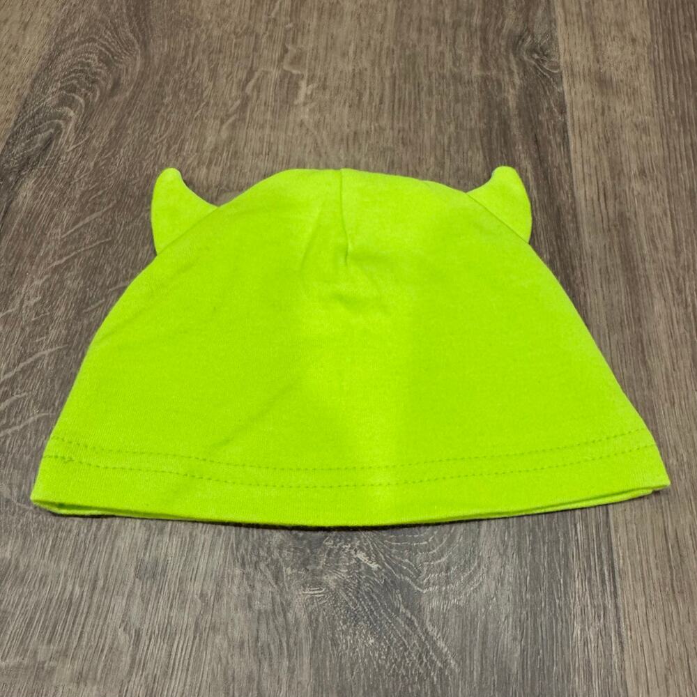Disney Baby Monsters Inc Mike Wazowski Sleep Gown Hat Cap Size 0-6M Months Green - Picture 7 of 10